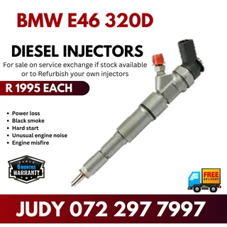 BMW E46 320D Diesel Injectors for sale on service exchange or to recon