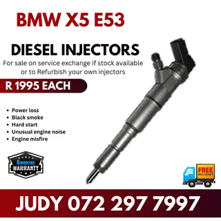 BMW X5 E53 Diesel Injectors for sale on service exchange or to recon