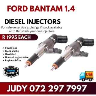 Ford Bantam 1.4 Diesel Injectors for sale on service exchange or to recon