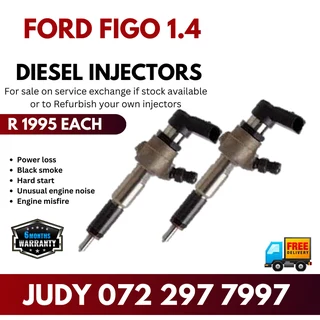 Ford Figo 1.4 Diesel Injectors for sale on service exchange or to recon