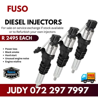 Fuso Diesel Injectors for sale on service exchange or to recon