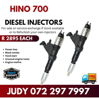 Hino 700 Diesel Injectors for sale on service exchange or to recon