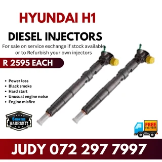 Hyundai H1 Diesel Injectors for sale on service exchange or to recon