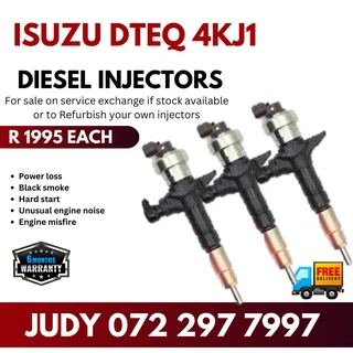 Isuzu DTEQ 4KJ1 Diesel Injectors for sale on service exchange or to recon