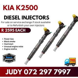 Kia K2500 Diesel Injectors for sale on service exchange or to recon