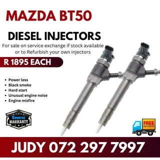 Mazda BT50 Diesel Injectors for sale on service exchange or to recon
