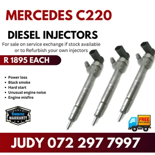 Mercedes C220 Diesel Injectors for sale on service exchange or to recon