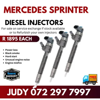 Mercedes Sprinter Diesel Injectors for sale on service exchange or to recon