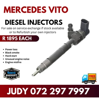 Mercedes Vito Diesel Injectors for sale on service exchange or to recon