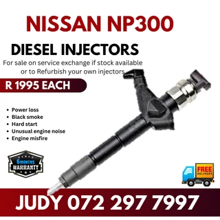 Nissan NP300 Diesel Injectors for sale on service exchange or to recon