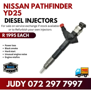 Nissan Pathfinder YD25 Diesel Injectors for sale on service exchange or to recon