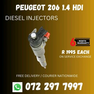 Peugeot 206 1.4 HDI Diesel Injectors for sale