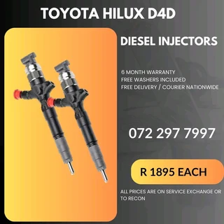 Toyota Hilux D4D Diesel Injectors for sale