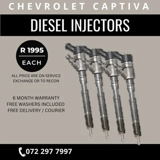 Chevrolet Captiva Diesel Injectors for sale on service exchange or to recon