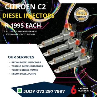 Citroen C2 Diesel Injectors for sale on service exchange or to recon