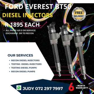 Ford Everest BT50 Diesel Injectors for sale on service exchange or to recon