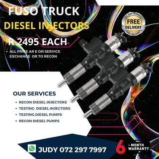 Fuso Truck Diesel Injectors for sale on service exchange or to recon