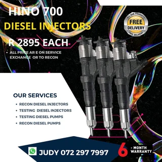 Hino 700 Diesel Injectors for sale on service exchange or to recon