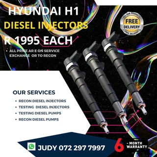 Hyundai H1 Diesel Injectors for sale on service exchange or to recon