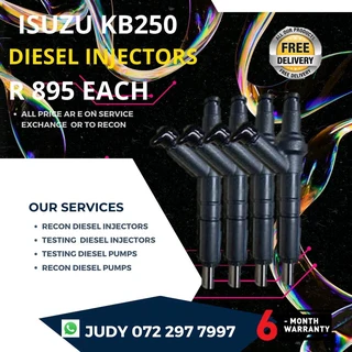 Isuzu KB250 Diesel injectors for sale on service exchange or to recon