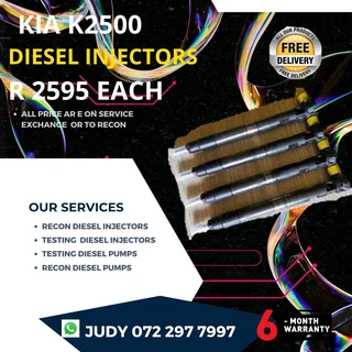 Kia K2500 Diesel Injectors for sale on service exchange or to recon