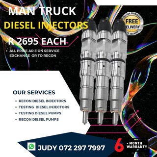 Man Truck Diesel Injectors for sale on service exchange or to recon