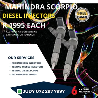Mahindra Scorpio Diesel Injectors for sale on service exchange or to recon