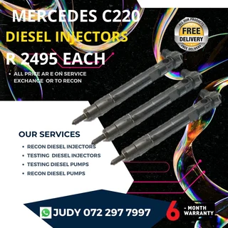 Mercedes C220 Diesel Injectors for sale on service exchange or to recon