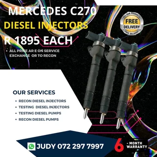 Mercedes C270 Diesel Injectors for sale on service exchange or to recon