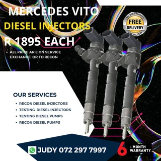 Mercedes Vito Diesel Injectors for sale on service exchange or to recon