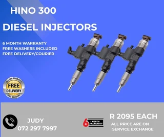 Hino 300 Diesel Injectors for sale on service exchange or to recon