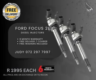 Ford Focus 2L Diesel Injectors for sale on service exchange or to recon