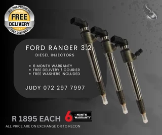 Ford Ranger 3.2 Diesel Injectors for sale on service exchange or to recon