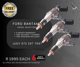 Ford Bantam 1.4 Diesel Injectors for sale on service exchange or to recon