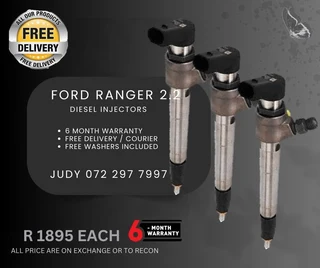 Ford Ranger 2.2 Diesel Injectors for sale on service exchange or to recon
