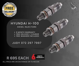 Hyundai H-100 Diesel Injectors for sale on service exchange or to recon