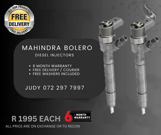 Mahindra Bolero Diesel Injectors for sale on service exchange or to recon