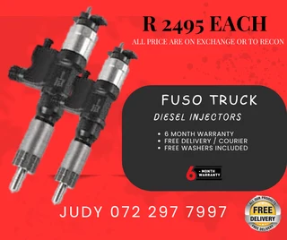 Fuso Truck Diesel Injectors for sale on service exchange or to recon