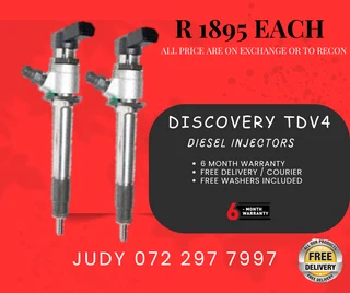 Discovery TDV4 Diesel Injectors for sale on service exhange or to recon