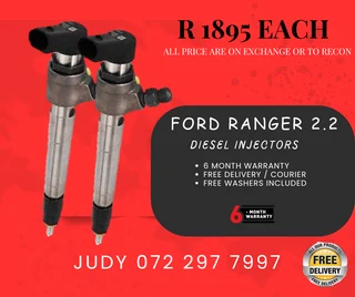 Ford Ranger 2.2 Diesel Injectors for sale on service exchange or to recon