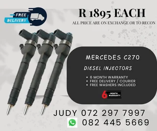 Mercedes C270 Diesel Injectors for sale on service exchange or to recon