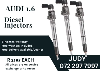 Audi 1.6 Diesel Injectors for sale on service exchange or to recon