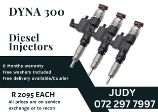 Dyna 300 Diesel Injectors for sale on service exchange or to recon