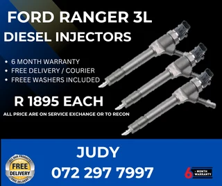 Ford Ranger 3L TDCI Diesel Injectors for sale with a 6 month warranty