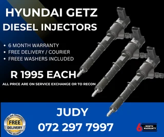 Hyundai Getz Diesel Injectors for sale with a 6 month warranty
