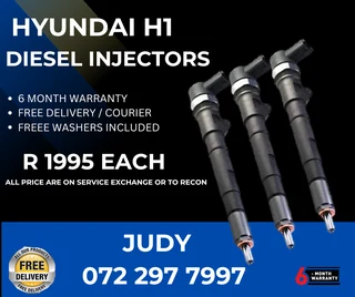 Hyundai H1 Diesel Injectors for sale with a 6 month warranty