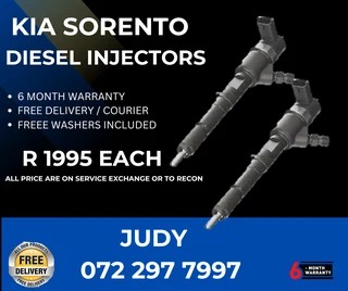 Kia Sorento Diesel Injectors for sale with a 6 month warranty