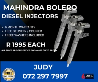 Mahindra Bolero Diesel Injectors for sale with a 6 month warranty
