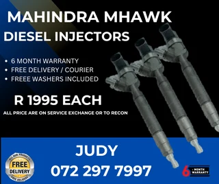 Mahindra Mhawk Diesel Injectors for sale with a 6 month warranty