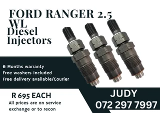 Ford Ranger 2.5 WL Diesel Injectors for sale on service exchange with a 6 month warranty